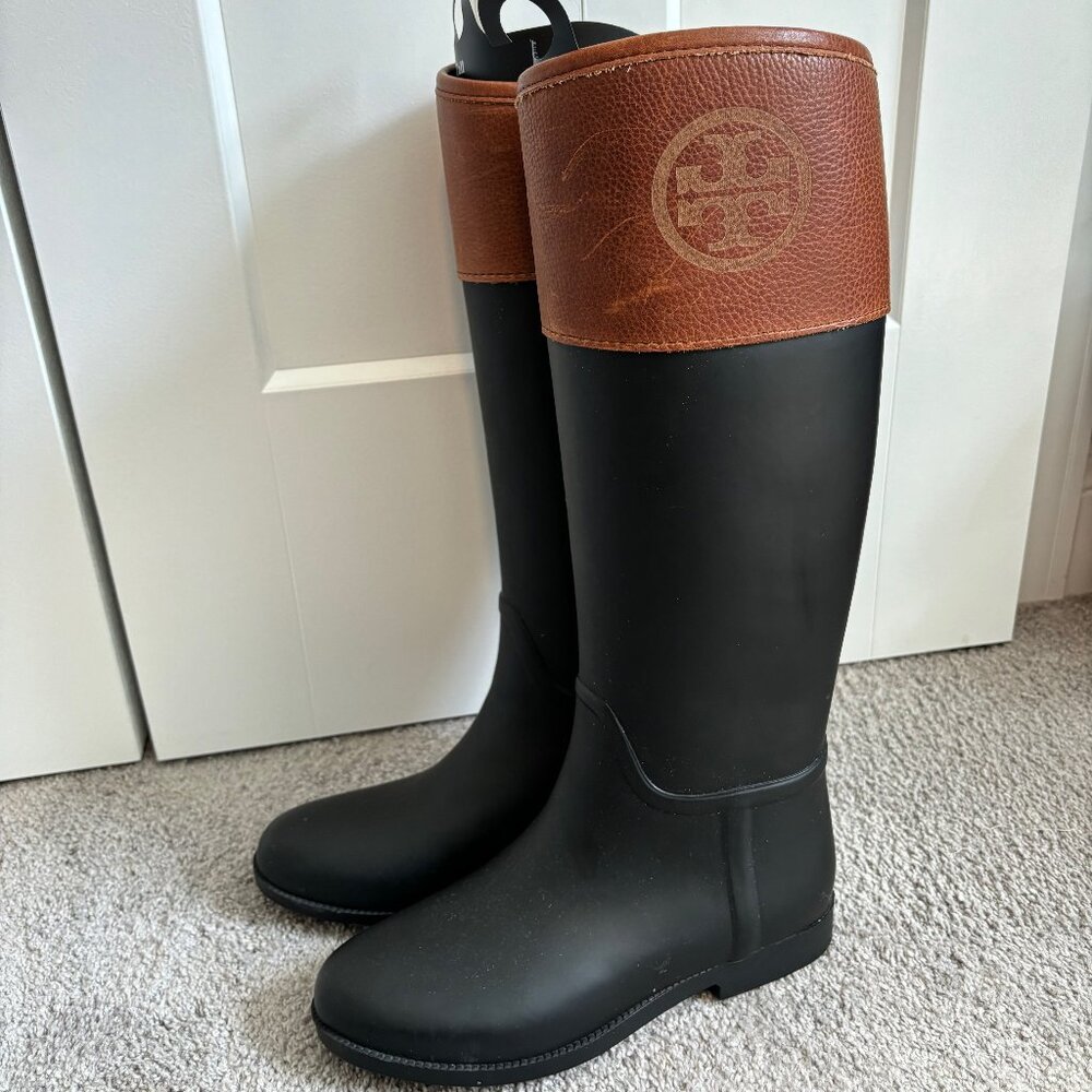 Tory Burch Rubber Rain Boots Size 9